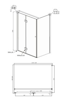 Душевое ограждение Ambassador Diamond 12011108L (1200x900x2000)