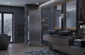 Душевое ограждение Ambassador Diamond 12011112L (1000x1000x2000)