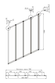 Шторка для ванны Ambassador Bath Screens 16041110R (900x1400)