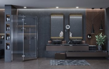 Душевое ограждение Ambassador Diamond 12011111L (900x900x2000)