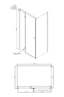 Душевое ограждение Ambassador Diamond 12011104L (1200x800x2000)