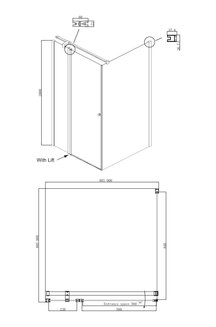 Душевое ограждение Ambassador Nord 13011105 (900x900x2000)