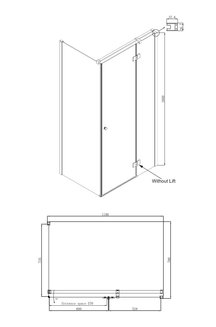 Душевое ограждение Ambassador Diamond 12011104R (1200x800x2000)