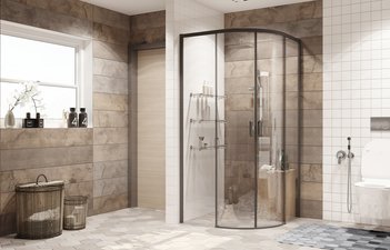 Душевое ограждение Ambassador Queen 11011201Black (900x900x2000)