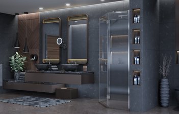 Душевое ограждение Ambassador Diamond 12011111R (900x900x2000)