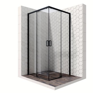 Душевое ограждение Ambassador Queen 11011204Black (1000x1000x2000)