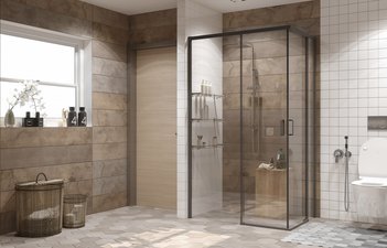 Душевое ограждение Ambassador Queen 11011205RBlack (1200x800x2000)