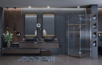 Душевое ограждение Ambassador Diamond 12011112R (1000x1000x2000)