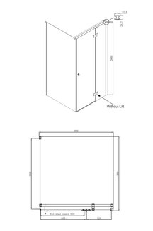 Душевое ограждение Ambassador Diamond 12011103R (1000x1000x2000)