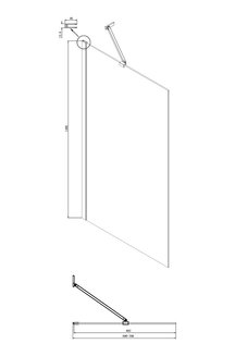 Шторка для ванны Ambassador Bath Screens 16041206 (700x1400)