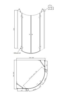 Душевое ограждение Ambassador Diamond 12011102 (1000x1000x2000)