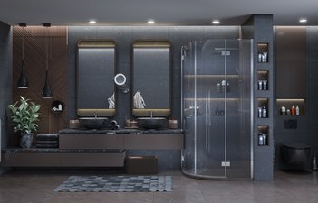 Душевое ограждение Ambassador Diamond 12011101 (900x900x2000)