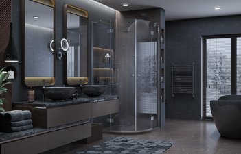 Душевое ограждение Ambassador Diamond 12011101 (900x900x2000)