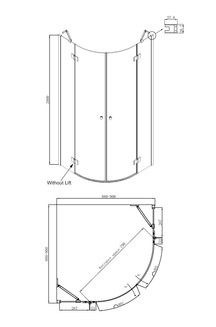 Душевое ограждение Ambassador Diamond 12011101 (900x900x2000)