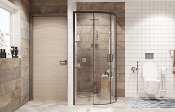 Душевое ограждение Ambassador Queen 11011202Black (1000x1000x2000)