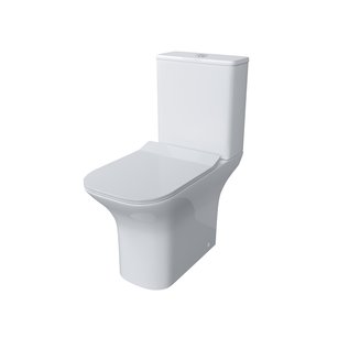 Унитаз Classic GR-4464S (640*340*790) напольный БЕЗОБОДКОВЫЙ с тонкой крышкой