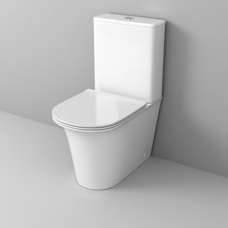 Унитаз Galaxy GR-4469S (610*365*830) напольный БЕЗОБОДКОВЫЙ с тонкой крышкой