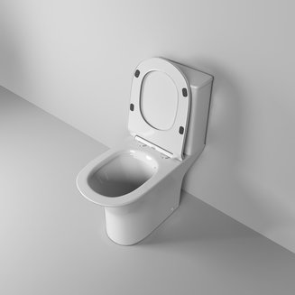 Унитаз Classic GR-4465S (650*340*790) напольный БЕЗОБОДКОВЫЙ с тонкой крышкой