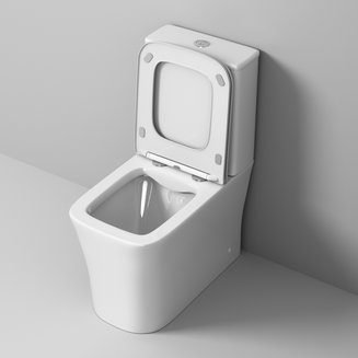 Унитаз Classic GR-4467S (620*360*820) напольный БЕЗОБОДКОВЫЙ с тонкой крышкой