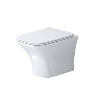 Унитаз Galaxy GR-4476S (485*345*360) подвесной БЕЗОБОДКОВЫЙ с тонкой крышкой