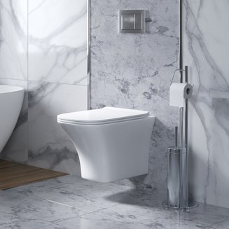 Унитаз Galaxy GR-4476S (485*345*360) подвесной БЕЗОБОДКОВЫЙ с тонкой крышкой