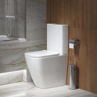 Унитаз Style GR-4472S (620*365*920) напольный БЕЗОБОДКОВЫЙ с тонкой крышкой