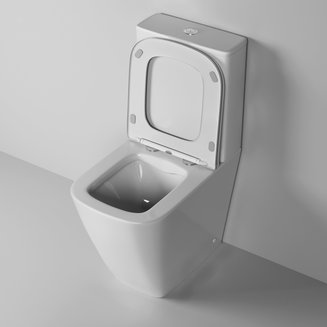 Унитаз Style GR-4472S (620*365*920) напольный БЕЗОБОДКОВЫЙ с тонкой крышкой