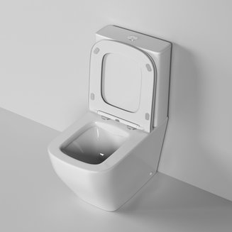 Унитаз Style GR-4453S (620*365*830) напольный БЕЗОБОДКОВЫЙ с тонкой крышкой