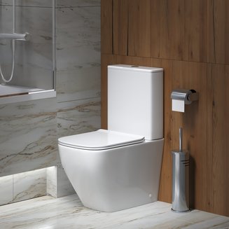 Унитаз Style GR-4453S (620*365*830) напольный БЕЗОБОДКОВЫЙ с тонкой крышкой