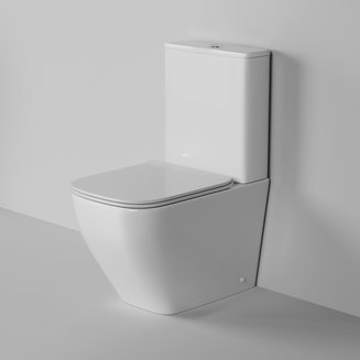 Унитаз Style GR-4453S (620*365*830) напольный БЕЗОБОДКОВЫЙ с тонкой крышкой