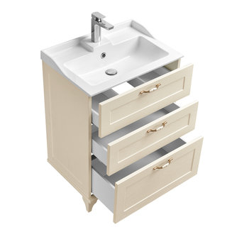 Тумба под раковину AQUATON Леон 65 Н дуб бежевый 1A194601LBPR0