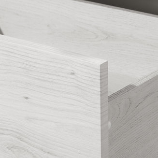 Тумба под раковину AQUATON Сакура 100 ольха наварра, белый глянец 1A234901SKW80