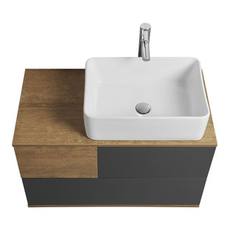 Тумба под раковину AQUATON Терра 85 дуб кантри, антрацит 1A247201TEKA0