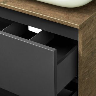 Тумба под раковину AQUATON Терра 85 дуб кантри, антрацит 1A247201TEKA0