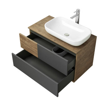 Тумба под раковину AQUATON Терра 85 дуб кантри, антрацит 1A247201TEKA0