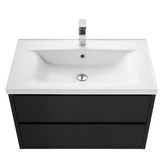 Тумба под раковину AQUATON Римини 80 черный глянец 1A226701RN950 NEW