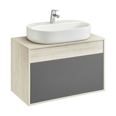 Тумба под раковину AQUATON Лофт Урбан 80 серый графит, дуб орегон 1A247601LQX60