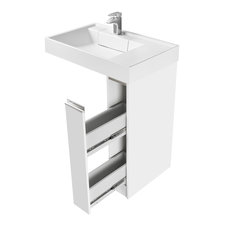Тумба под раковину AQUATON Лондри 20 белый с фасадом 1A236101LH010