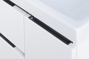 Тумба под раковину AQUATON Рене 80 белый, грецкий орех 1A258601NRC80