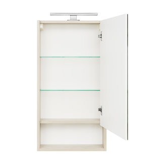 Зеркальный шкаф AQUATON Сканди 45 белый, дуб верона 1A252002SDB20