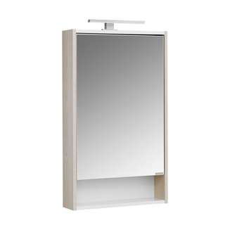 Зеркальный шкаф AQUATON Рико 50 белый, ясень фабрик 1A212302RIB90