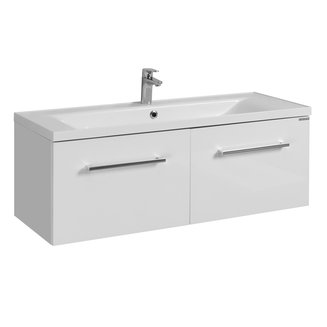 Тумба под раковину AQUATON Мадрид 120 М 2 ящика белый 1A170301MA010