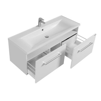 Тумба под раковину AQUATON Мадрид 120 М 2 ящика белый 1A170301MA010