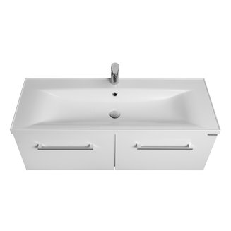 Тумба под раковину AQUATON Мадрид 120 М 2 ящика белый 1A170301MA010