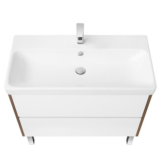 Тумба под раковину AQUATON Сканди 90 белая, дуб рустикальный 1A251901SDZ90