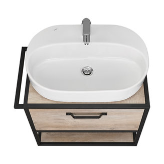 Тумба под раковину AQUATON Лофт Фабрик 65 дуб эндгрейн 1A242301LTDU0