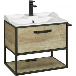 Тумба под раковину AQUATON Лофт Фабрик 65 дуб эндгрейн 1A242301LTDU0