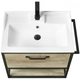 Тумба под раковину AQUATON Лофт Фабрик 65 дуб эндгрейн 1A242301LTDU0