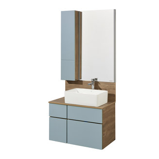 Тумба под раковину AQUATON Мишель 80 без столешницы, дуб рустикальный, фьорд 1A256801MIX30