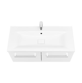 Тумба под раковину AQUATON Мадрид 100 М 2 ящика белый 1A128001MA010